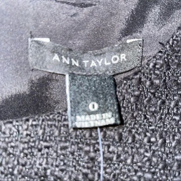 Talbots Black Tweed Fringed Sleeveless Dress Career Cocktail Party - Picture 9 of 10